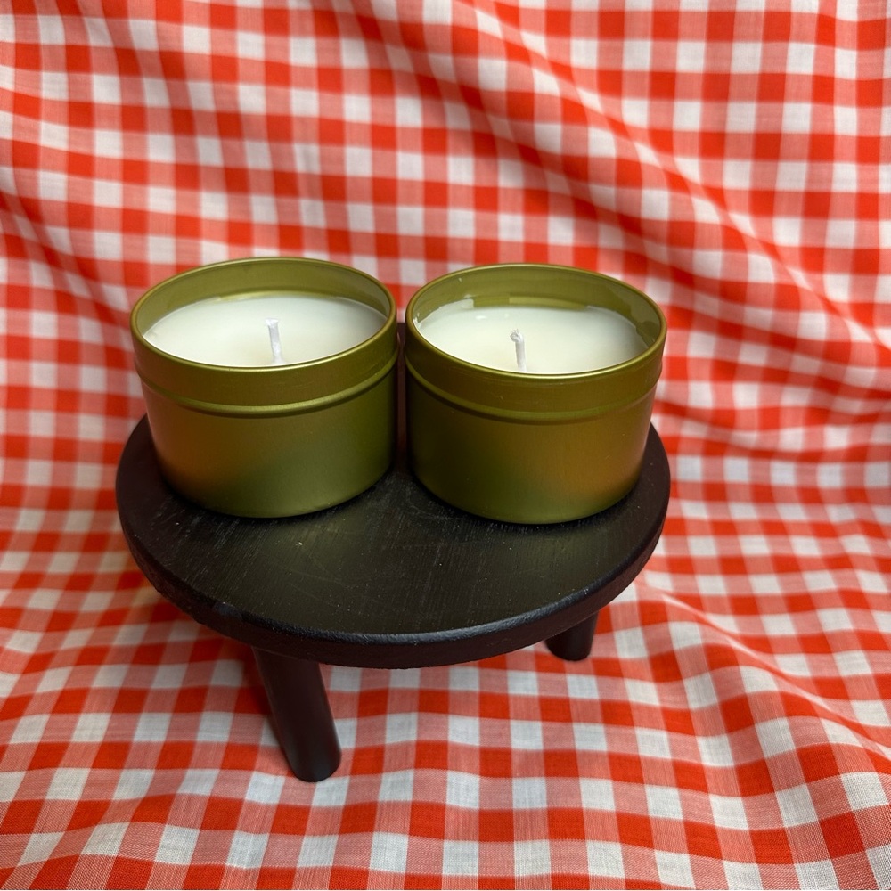 Handmade Golden Waffle And Chocolate Sweet Orange 4oz Beeswax Candles NEW - Picture 2 of 9
